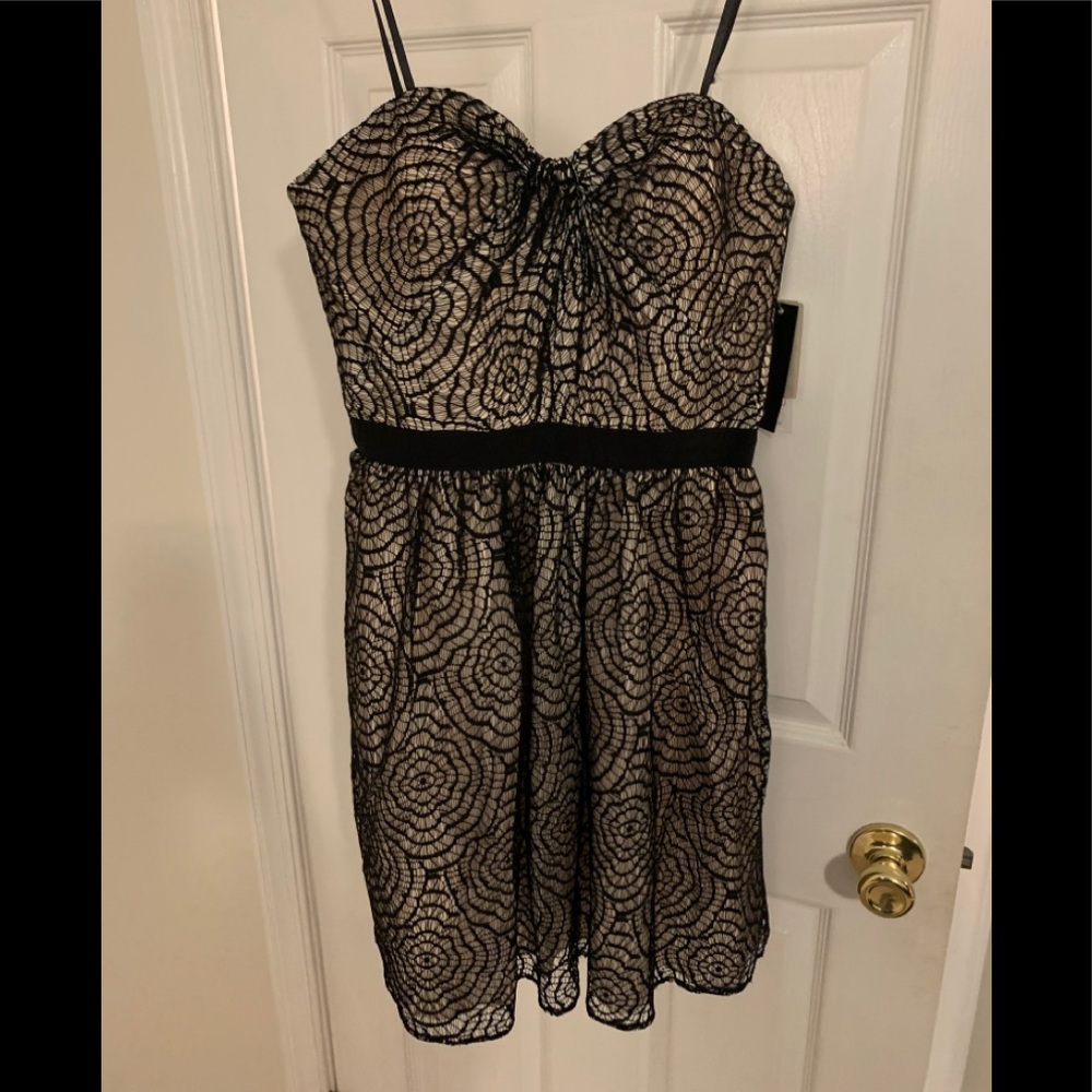 Aqua Strapless Lace Dress
